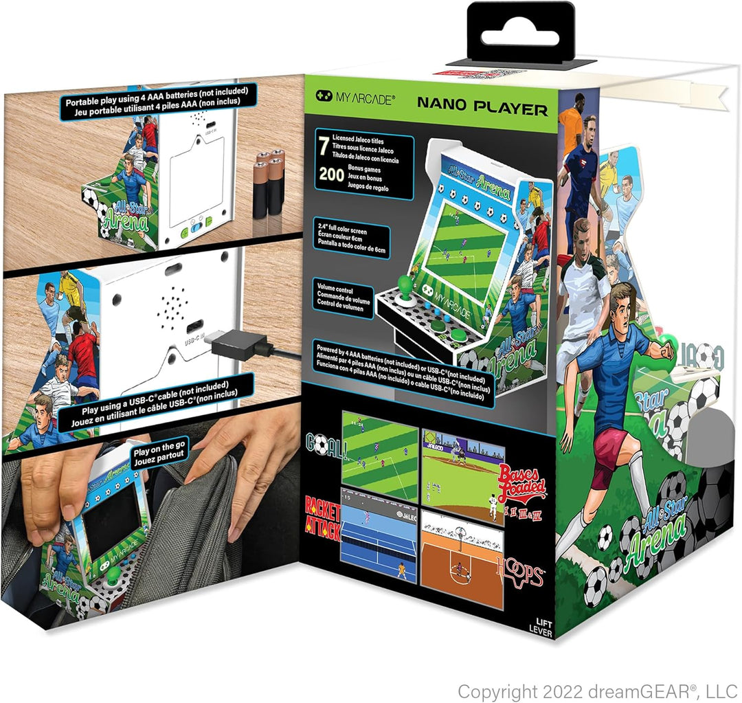MY ARCADE All-Star Arena Nano Player - 4.5" Fully Playable Port...