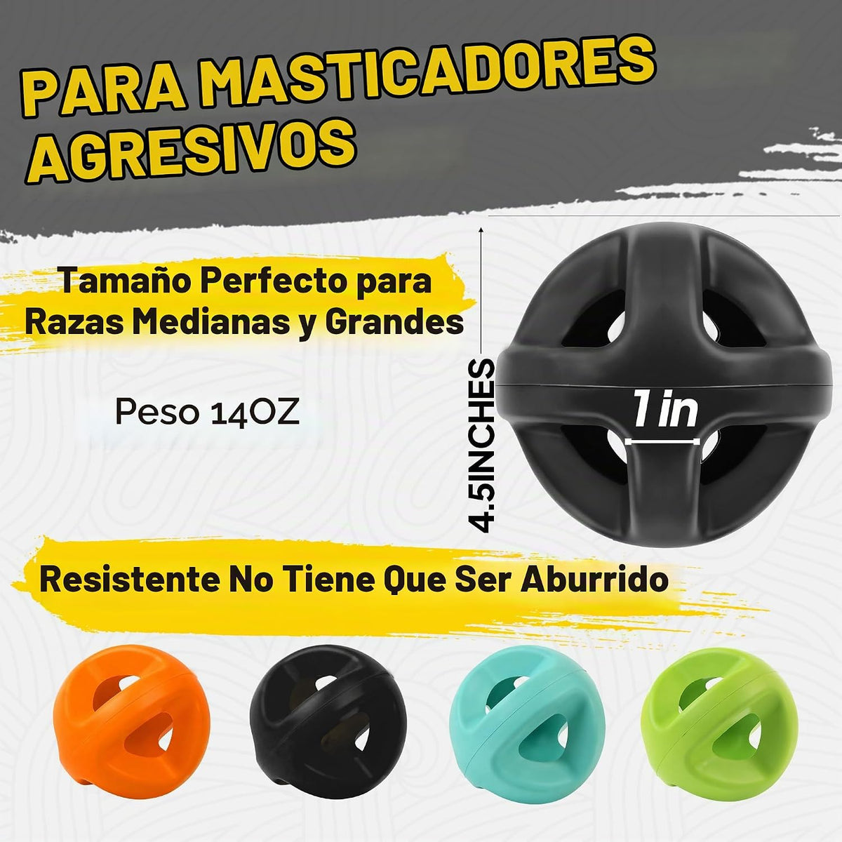 Fida Pelotas de goma natural para perros masticadores agresivos, juguetes duraderos para masticar perros grandes, juguetes interactivos de buscar y tira y afloja para razas medianas y grandes, no