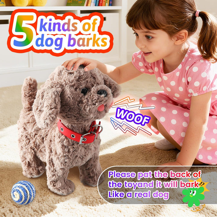 Juego de juguetes de peluche para perros que cantan, repite lo que...