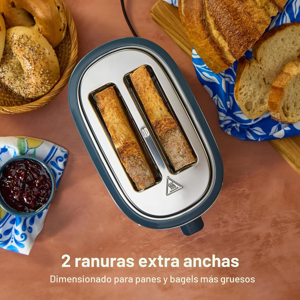 Hamilton Beach Tostadora de 2 rebanadas con ranura extra ancha con botones