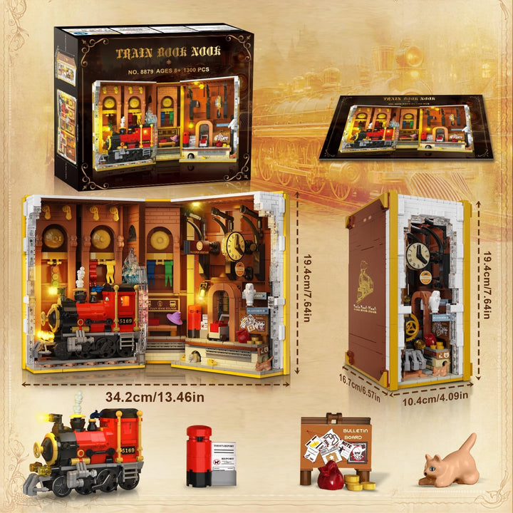 HOGOKIDS Magic Train Station - Juego de construcción de
