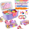 Nicella Kit de fabricación de pulseras, regalos para niñas de 8 a 12 años, kit de telar de tejido, más de 1300 piezas de kits de manualidades para niños con 2 peines de tejido, regalos de Pascua para niñas de 6, 7, 8, 9, 10, 11, 12 años
