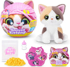 Pets Alive Smitten Kittens Serie 2 (Gato Calicó) por ZURU – Peluche Interactivo con 10 Sonidos, Unboxing Sorpresa, Mascota Suave Coleccionable para Edades 3+