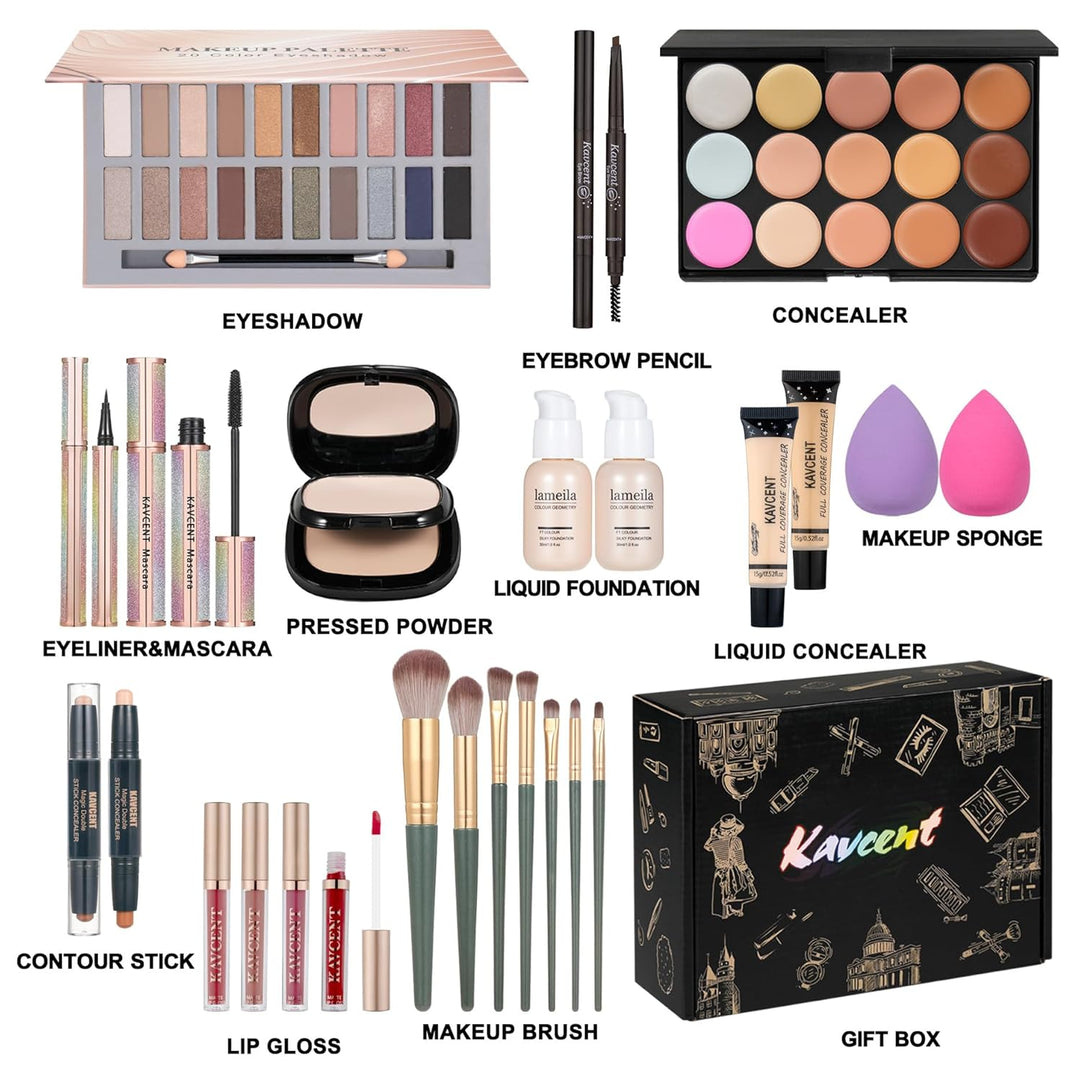 Kit de maquillaje para adolescentes y niñas, kit de maquillaje para...