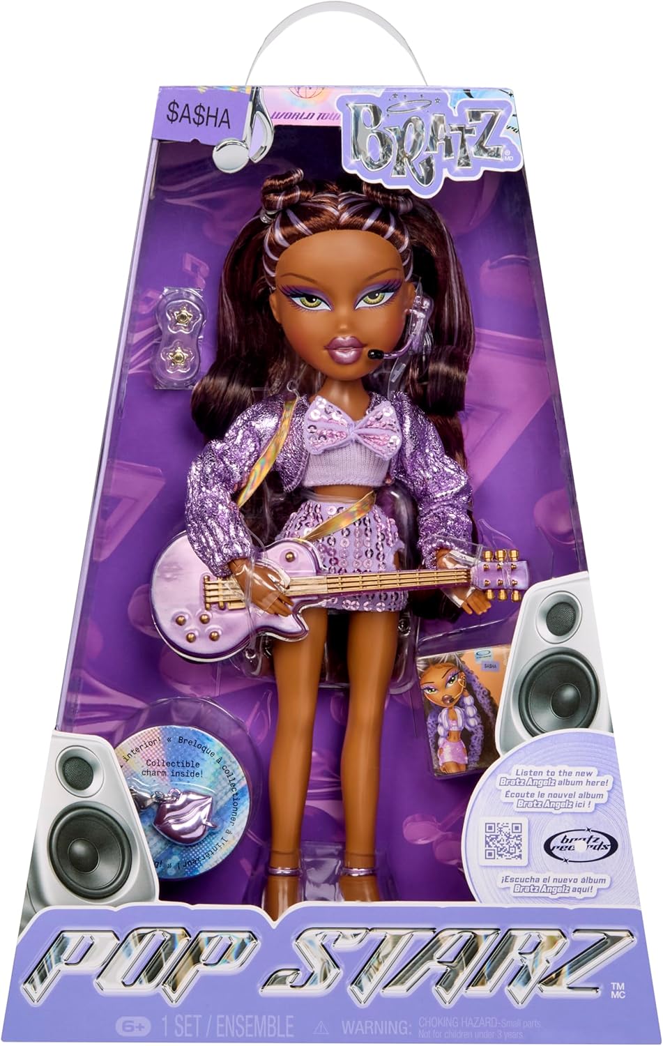 Bratz Muñeca Pop Starz Sasha Fashion con accesorios y