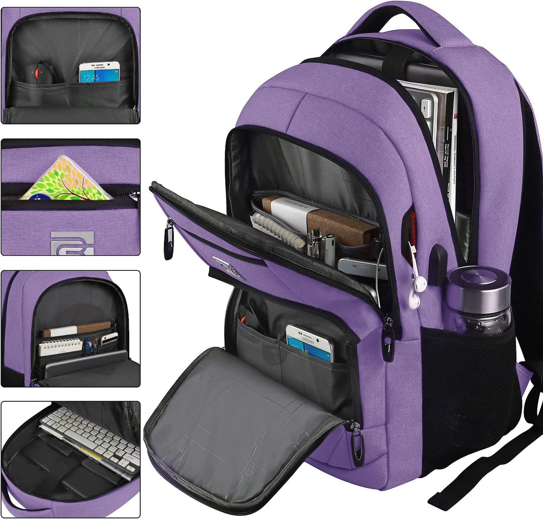 Volher Mochila para laptop, viaje de negocios, antirrobo, delgada y...