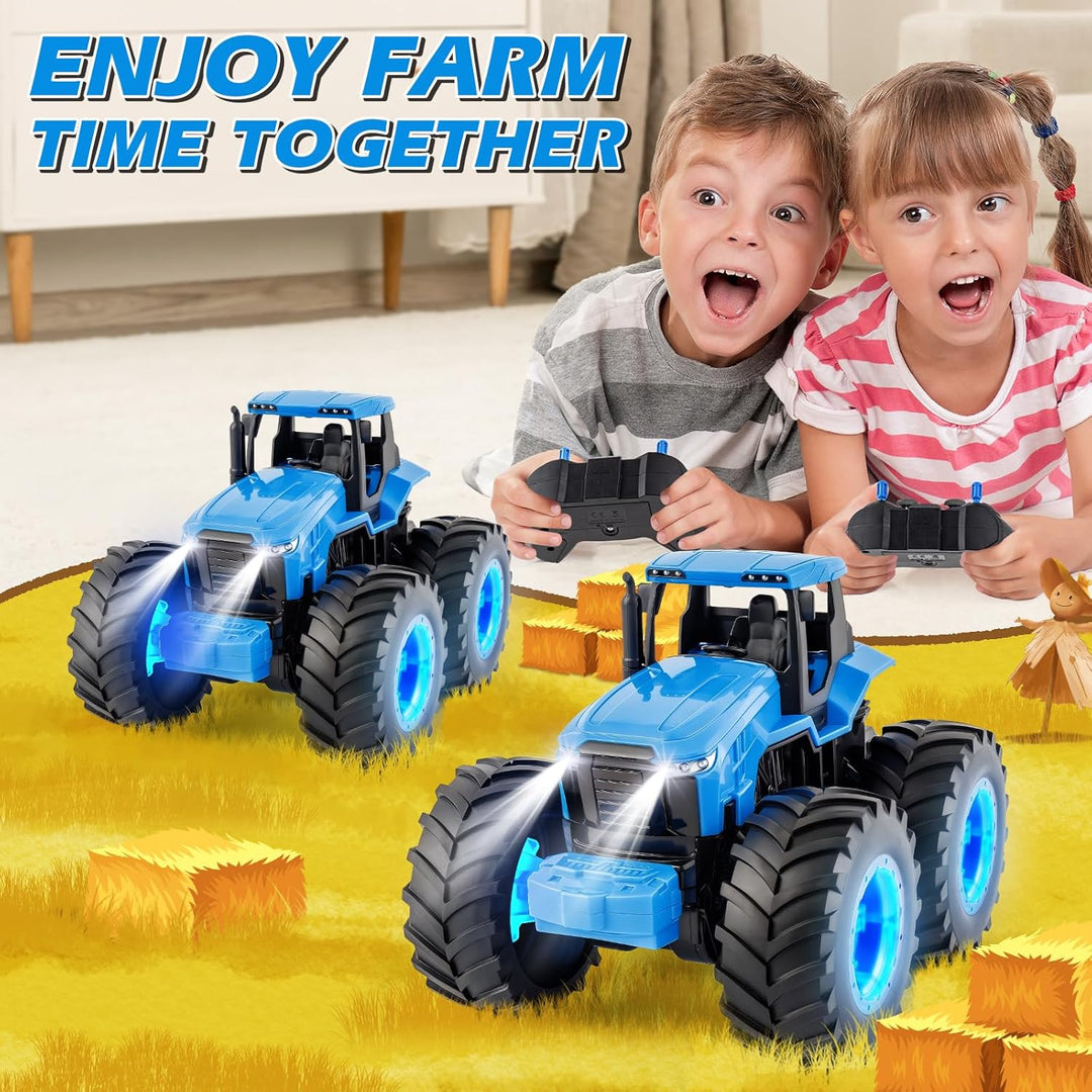 IJIGU Juguetes de tractor a control remoto, juguete de camiones mon...