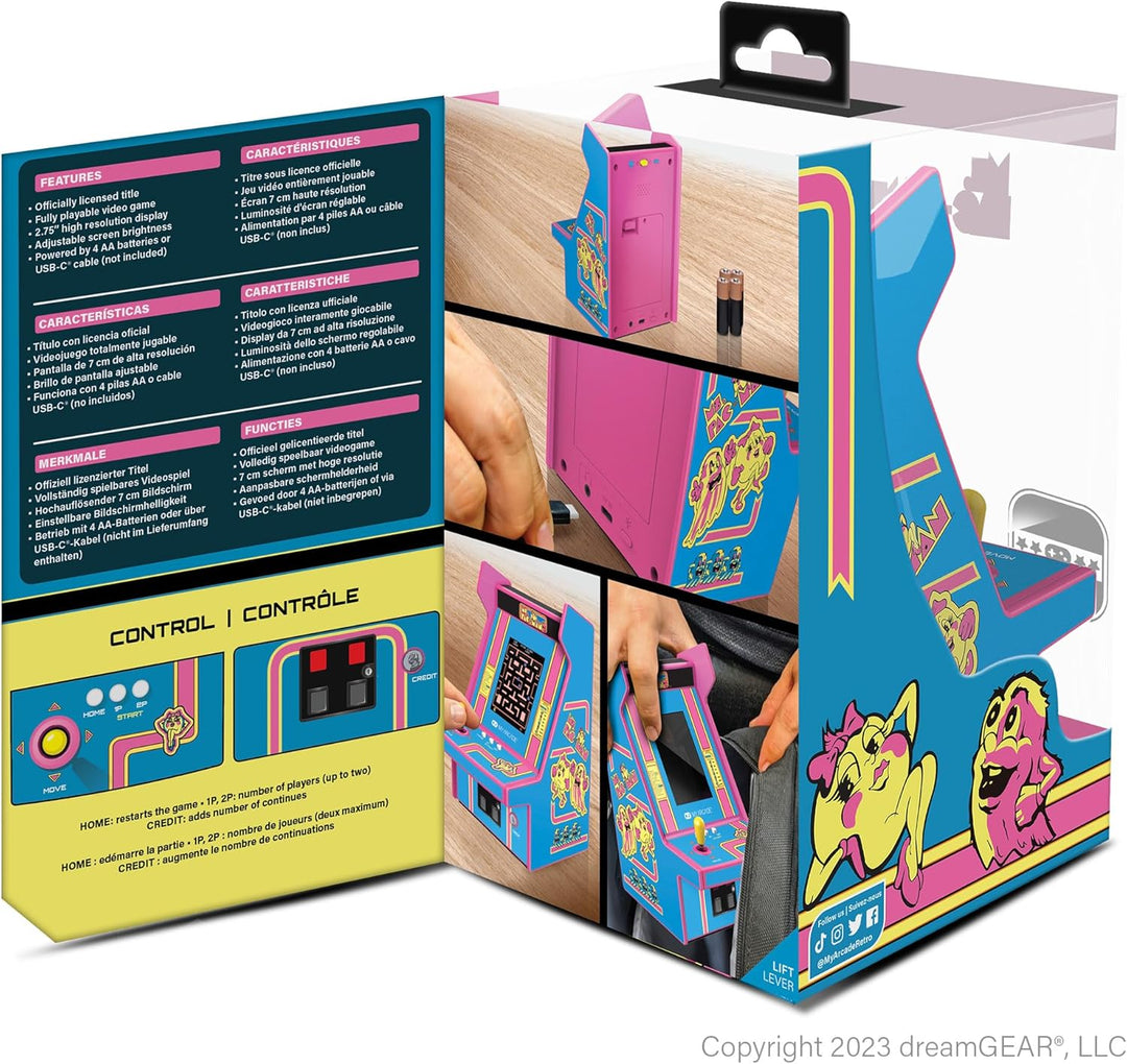 My Arcade Ms. Pac-Man Micro Player Pro: Pantalla de 6.75" de Ar...