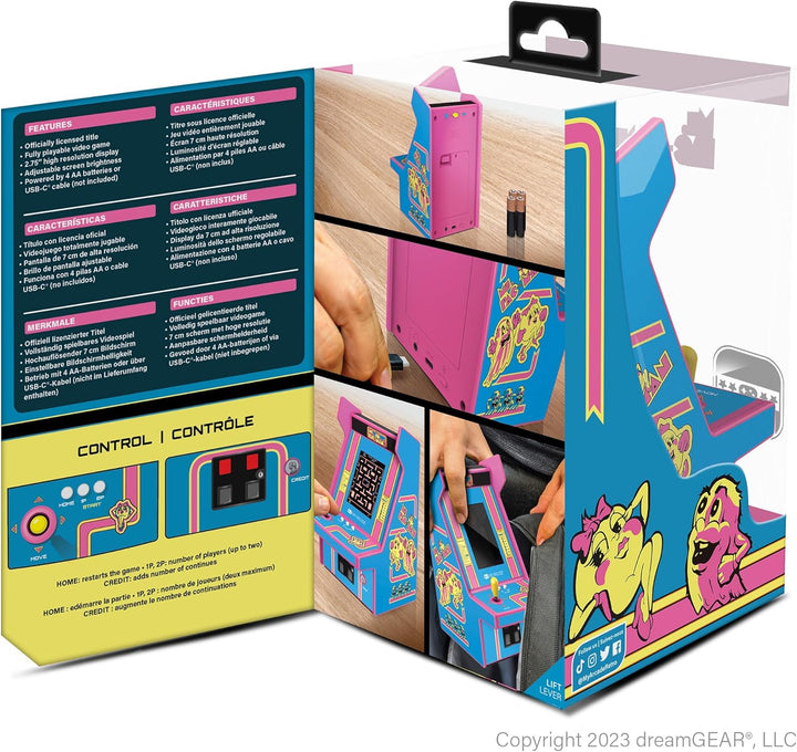 My Arcade Ms. Pac-Man Micro Player Pro: Pantalla de 6.75" de Ar...