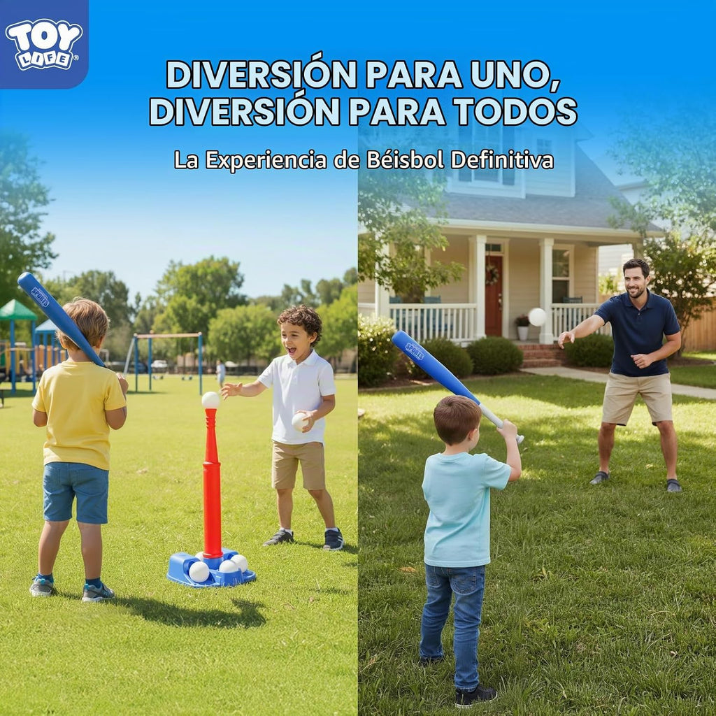 TOY Life T-Ball Set para niños de 3 a 5 años – Juego de béisbol para niños con murciélago, camiseta y 6 pelotas – Juguetes exteriores y regalo de cumpleaños para niños de 3, 4, 5, 6, 7, 8 años