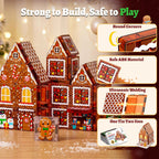 Kit de casa de pan de jengibre, azulejos magnéticos para niños de 4 a 8