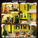 Juego de construcción de casa de Navidad con luz juguete