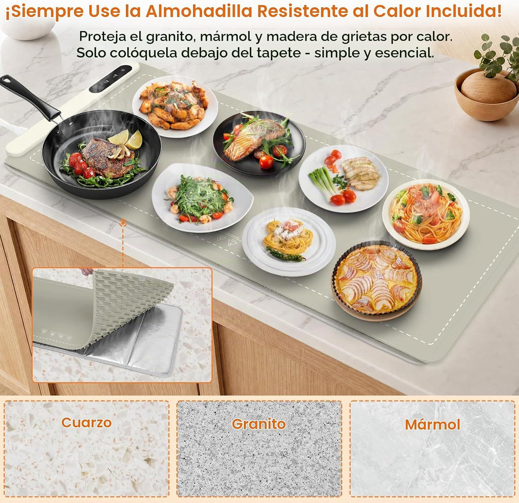 FYY Alfombrilla de calentamiento extra grande para alimentos