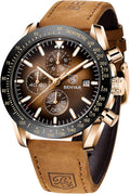 BENYAR Relojes de pulsera para hombre, cronógrafo analógico, de cuarzo, impermeables, para negocios, trabajo, casual, deportivo, con calendario