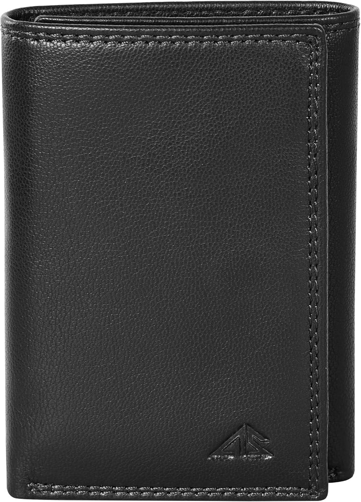 Cartera trifold de cuero ASAD para todos los días con ventana para...