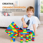 Strictly Briks Bloques grandes de juguete de construcción, compatible con Lego Duplo Set para niños pequeños y niños, juego creativo y aprendizaje, 108 juegos/colores básicos