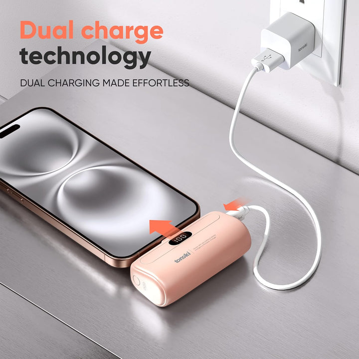 TONOKI Cargador portátil USB-C de 5000 mAh, para iPhone 15\/16\/17,...