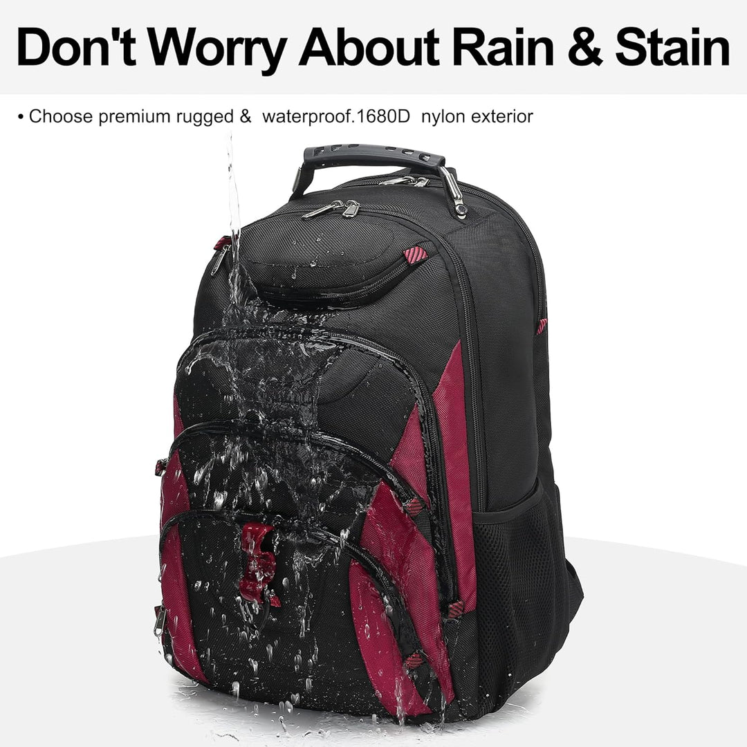 Mochila para laptop Boavan para hombres (Negro, 15.6), Elegante