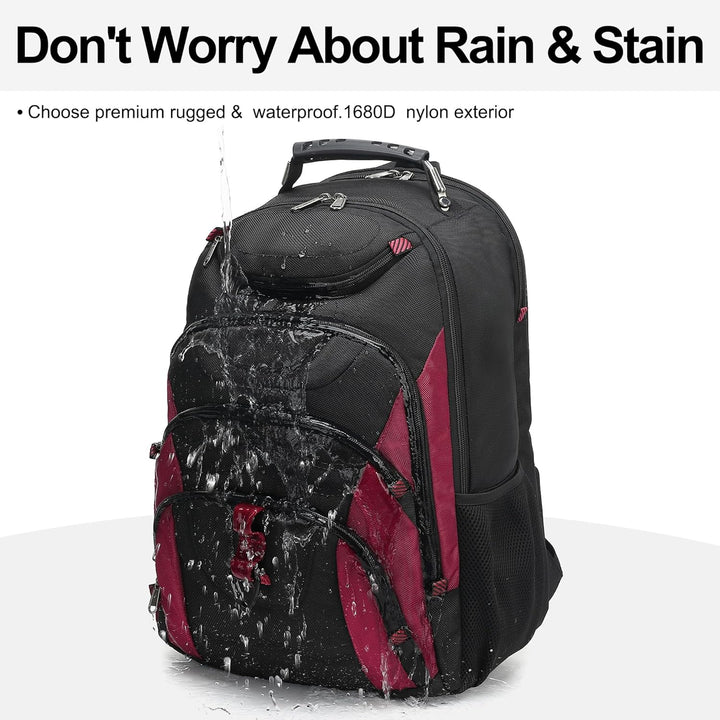 Mochila para laptop Boavan para hombres (Negro, 15.6), Elegante