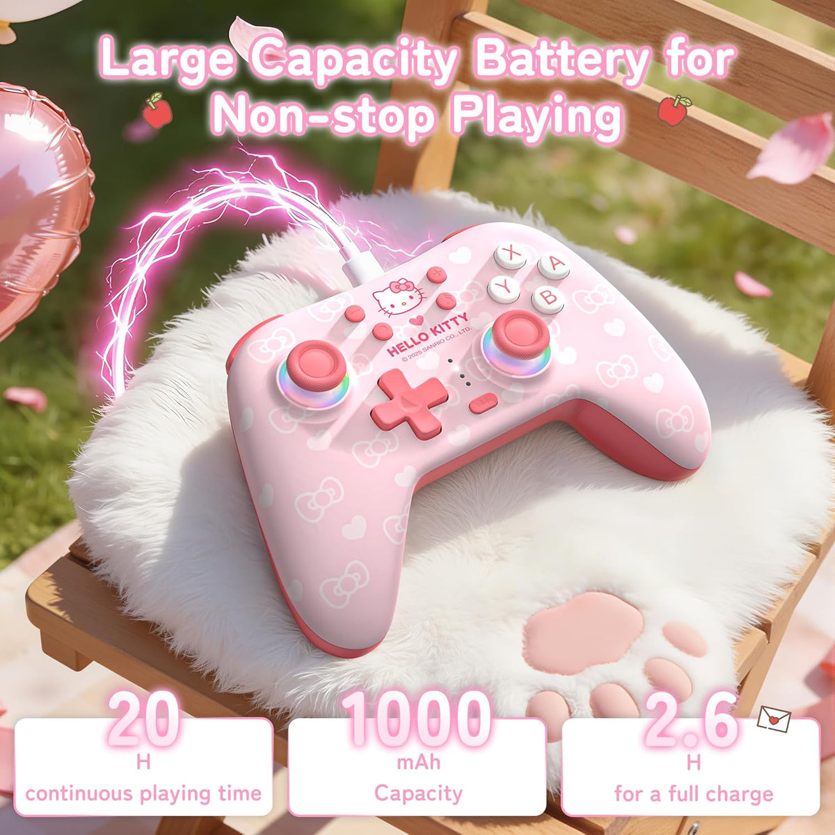 Kuitmor Pink Switch Controller,Hello Kitty Hall Effect Controllers...