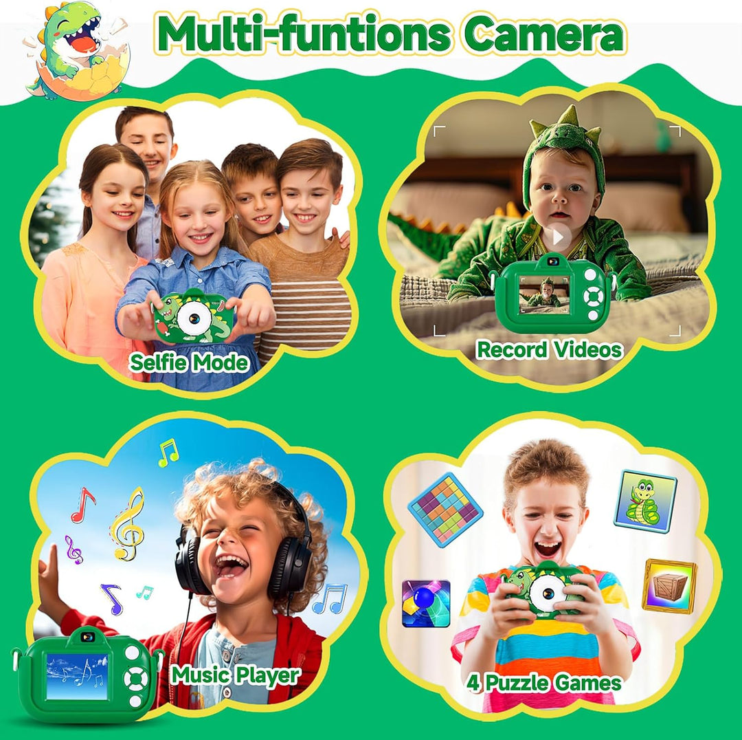 MAVOKIS Cámara digital para niños de 3 a 8 años, cámara 1080P para...