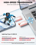 Unidad flash con certificación MFi para iPhone iPad de 512 GB, barr...