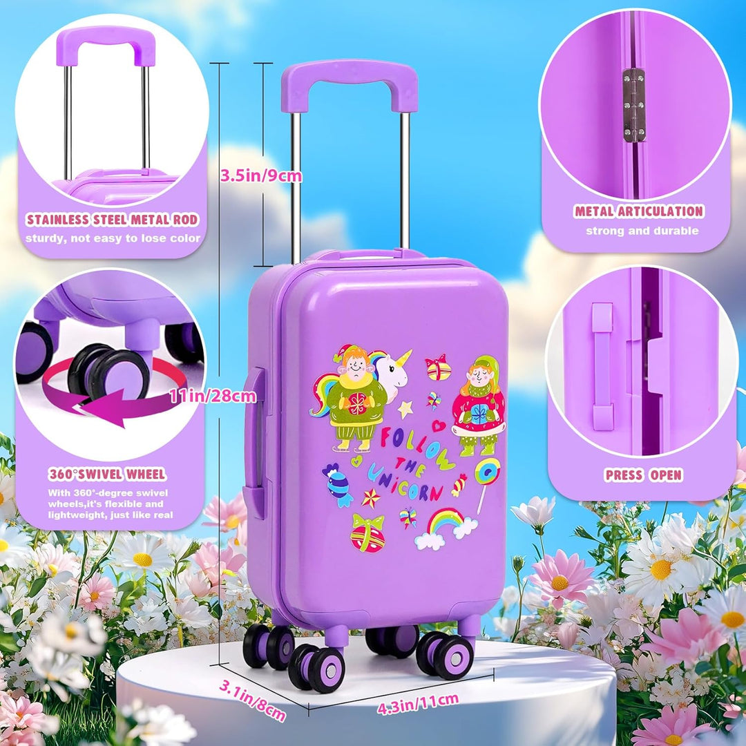 WONDOLL Ropa y accesorios para muñecas de 18 pulgadas, equipaje de...