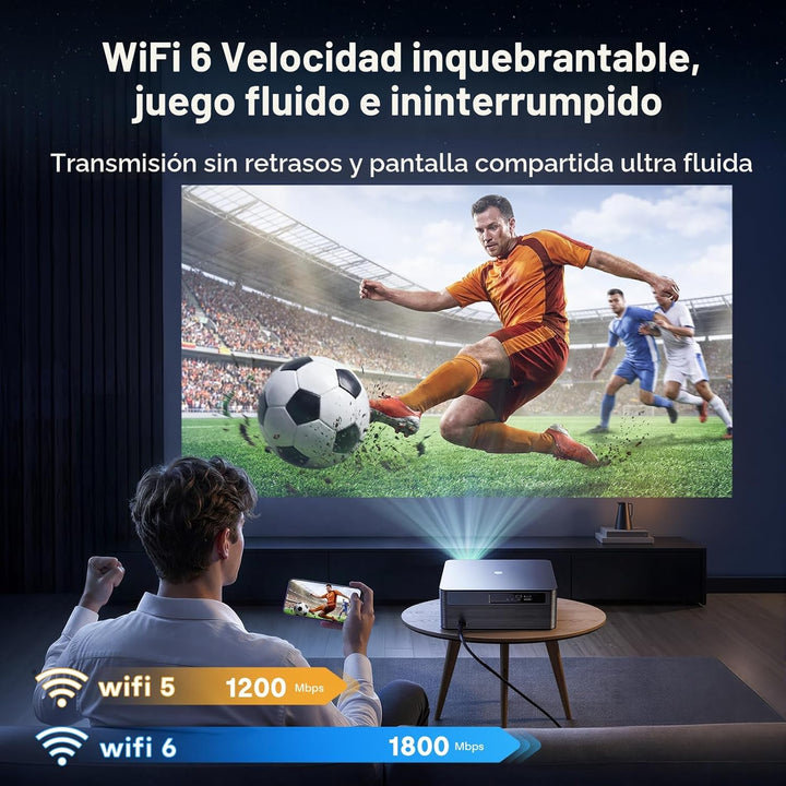 Boldever Proyector inteligente de Google TV 3000 ANSI - Proyector 4...