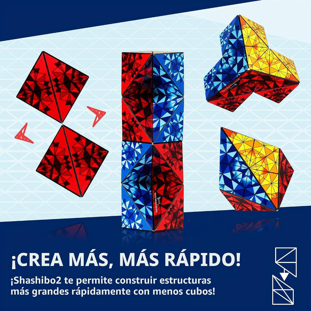 Shashibo ICOSA XL - Rompecabezas magnético para aliviar el estrés