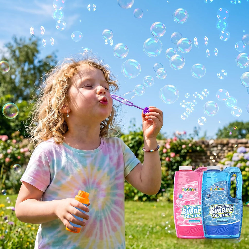 2 Bottles Bubbles Solution Refill 64 OZ para Bubble Machine Wands