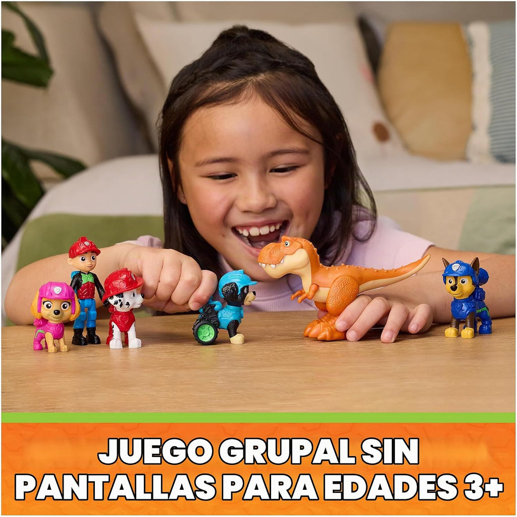 PAW Patrol The Dino Movie Dino Adventure Pack con 6 figuras de juguete