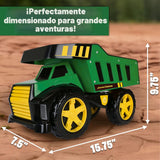 John Deere Camión volquete de acero de 16 pulgadas, luces y sonidos...