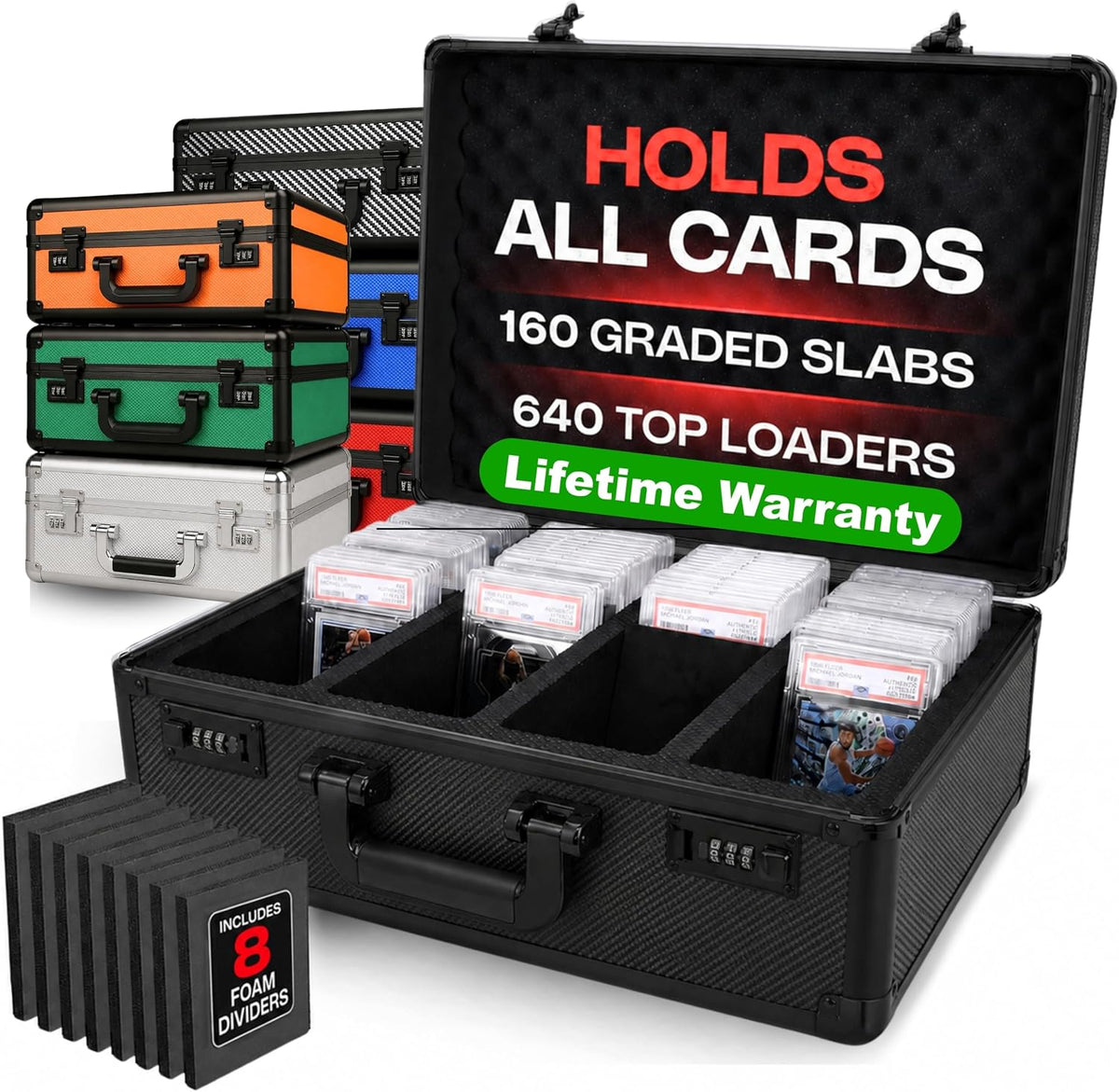 VALUN 160+ Caja de almacenamiento de tarjetas de grado premium - Estuche de