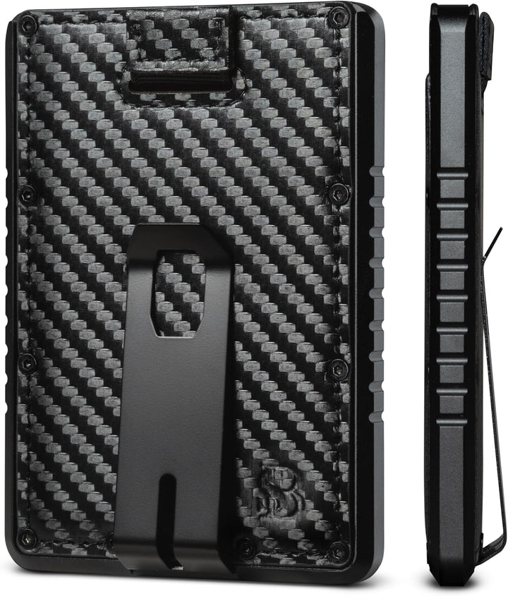 SERMAN BRANDS Slim RFID Blocking Wallet with Money Clip - Metal Min...