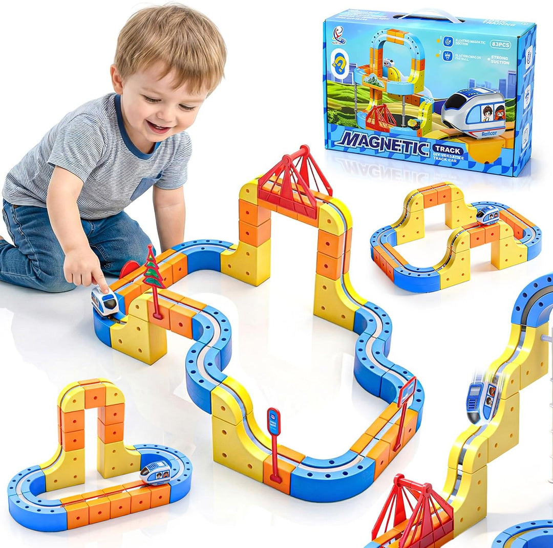 WUPIOS Juego de tren eléctrico para niños de 3 4 5 6 7 8 8