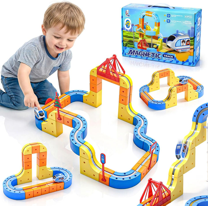 WUPIOS Juego de tren eléctrico para niños de 3 4 5 6 7 8 8