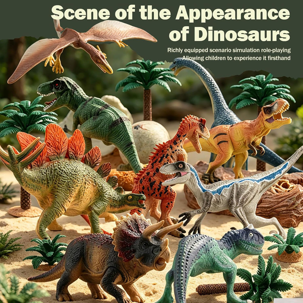 Juguetes de dinosaurio para niños, figuras de acción de dinosaurios grandes