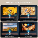 【Enfoque Eléctrico】Mini Proyector, Proyector 4K Soporte 1080P, Proy...