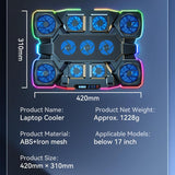 Almohadilla de refrigeración para laptop para videojuegos, 11 venti...