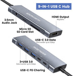 HUBFINDER, hub USB 3.0 de 3 puertos