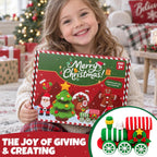 Kit de arcilla seca al aire para niños, modelado de Navidad, juego de