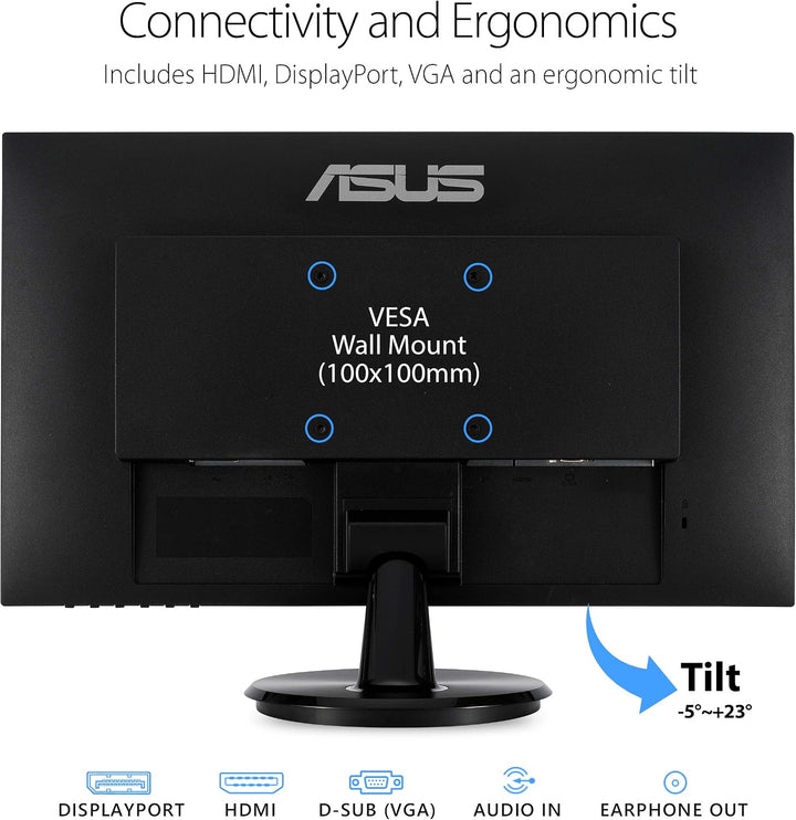 ASUS Monitor de escritorio de 24 pulgadas - 1080P Full HD, 75Hz, IP...