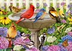 Ravensburger - at The Birdbath - Rompecabezas de 500 piezas de gran formato - Disfruta de la paz y la tranquilidad mientras los pájaros revolotean y revolotean - Enmarcable - Calidad premium