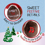 KIDS PREFERRED Santa Claus Rudolph, el reno de nariz roja, animal de peluche musical, la primera Navidad del bebé, 8 pulgadas