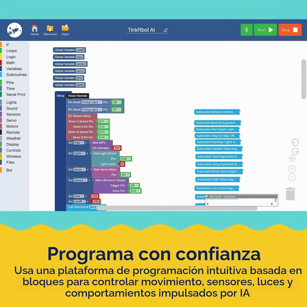 Kit de construcción de robot TinkRbot AI, kit de robótica STEM