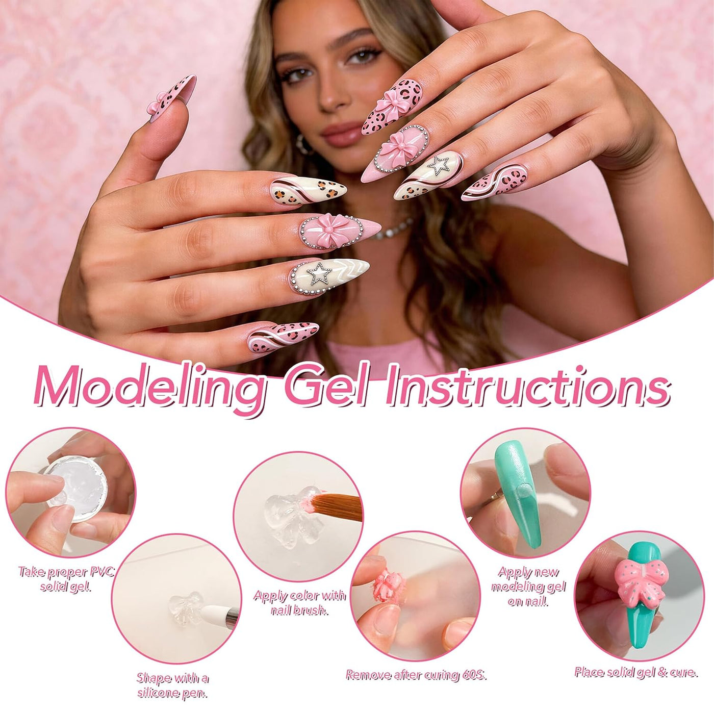 GZIXBDA Paleta de esmaltes de gel y herramientas de 57 colores | Pi...