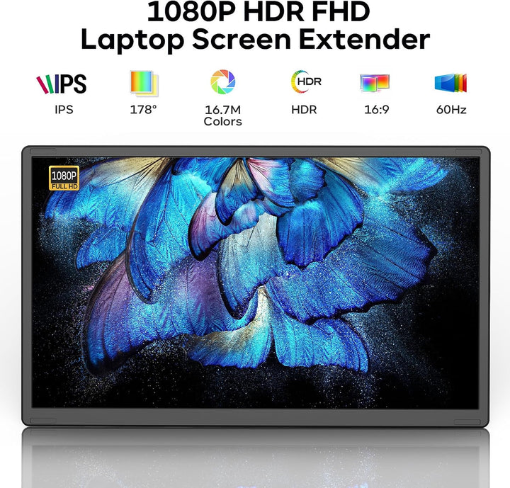 Extensor de pantalla para laptop, 15.6" 1080P FHD Monitor para...