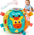 Juguete musical de bola para bebé con sonidos y canciones y grabación, juguetes sensoriales para bebés de 0-3-6-9-12 meses, juguetes de pelota para gatear para bebés de 3, 4, 5, 6, 7, 8, 9