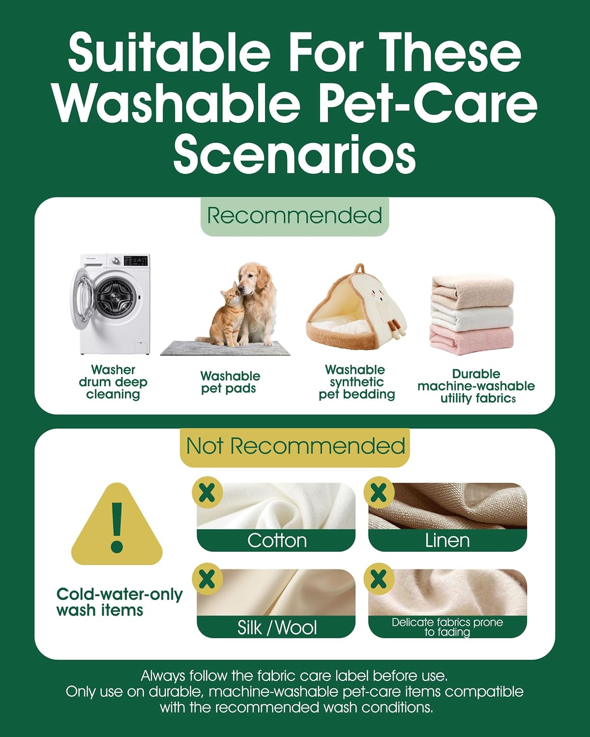 Limpiador de lavadora para pelo de mascotas, suministro para 6 meses