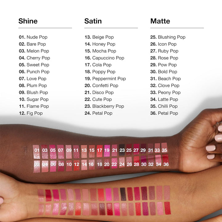 Clinique Pop Longwear Lipstick | Long Lasting, Satin, Matte + Shine...